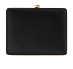 Skull Clutch, Satin, Black, 000926, DB, 3*